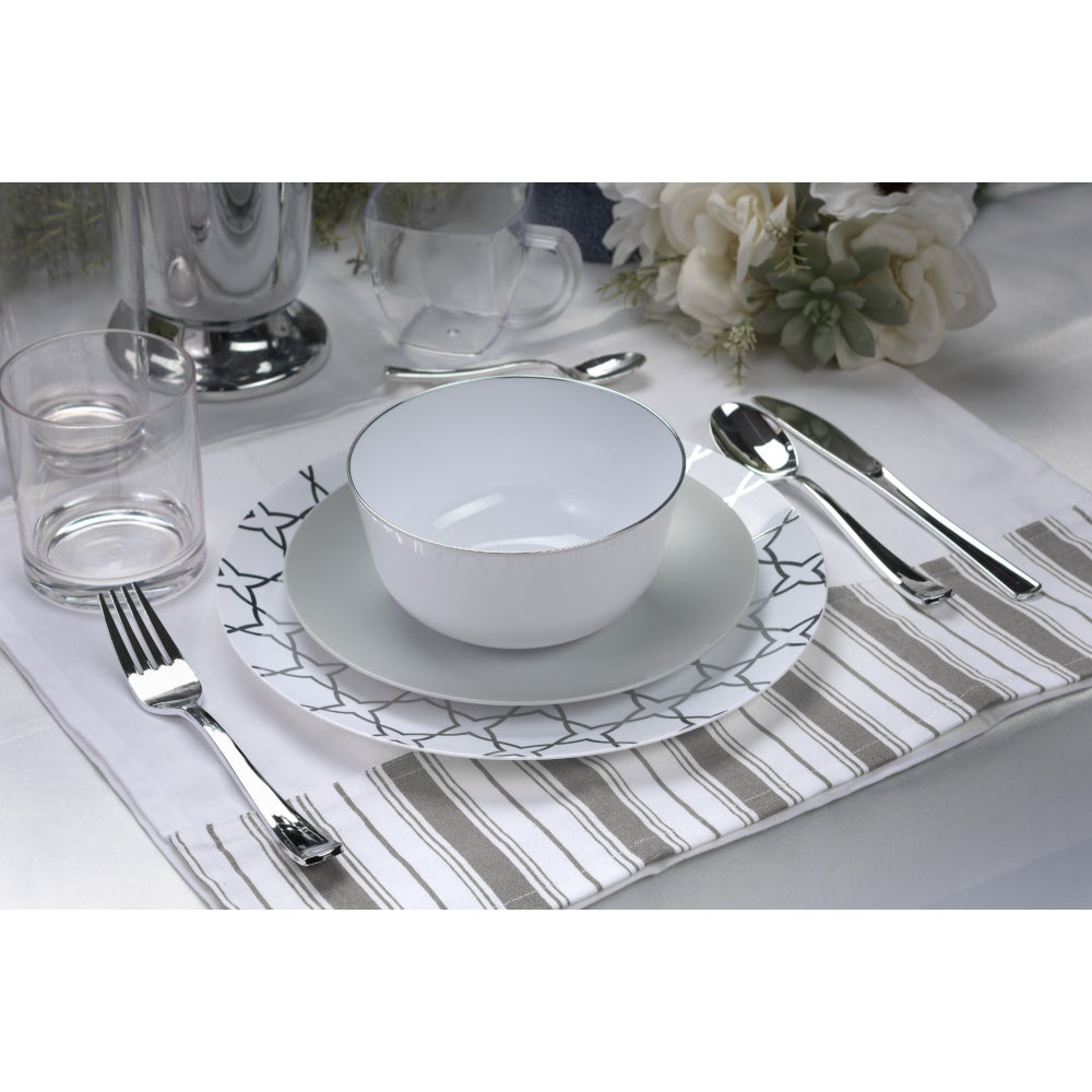 Case of 12 - 10" Geo Design Plastic Plates (10)