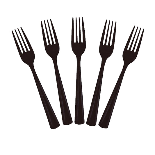 Case of 24 - Plastic Forks 50 ct. - Black