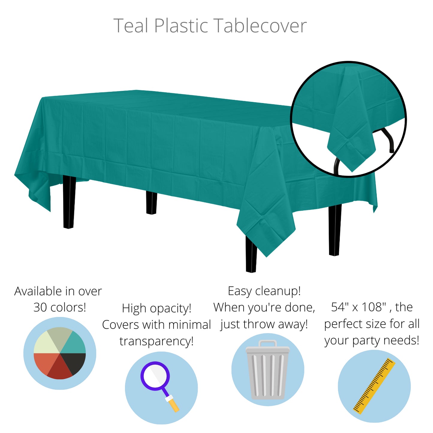 Teal Table Cover