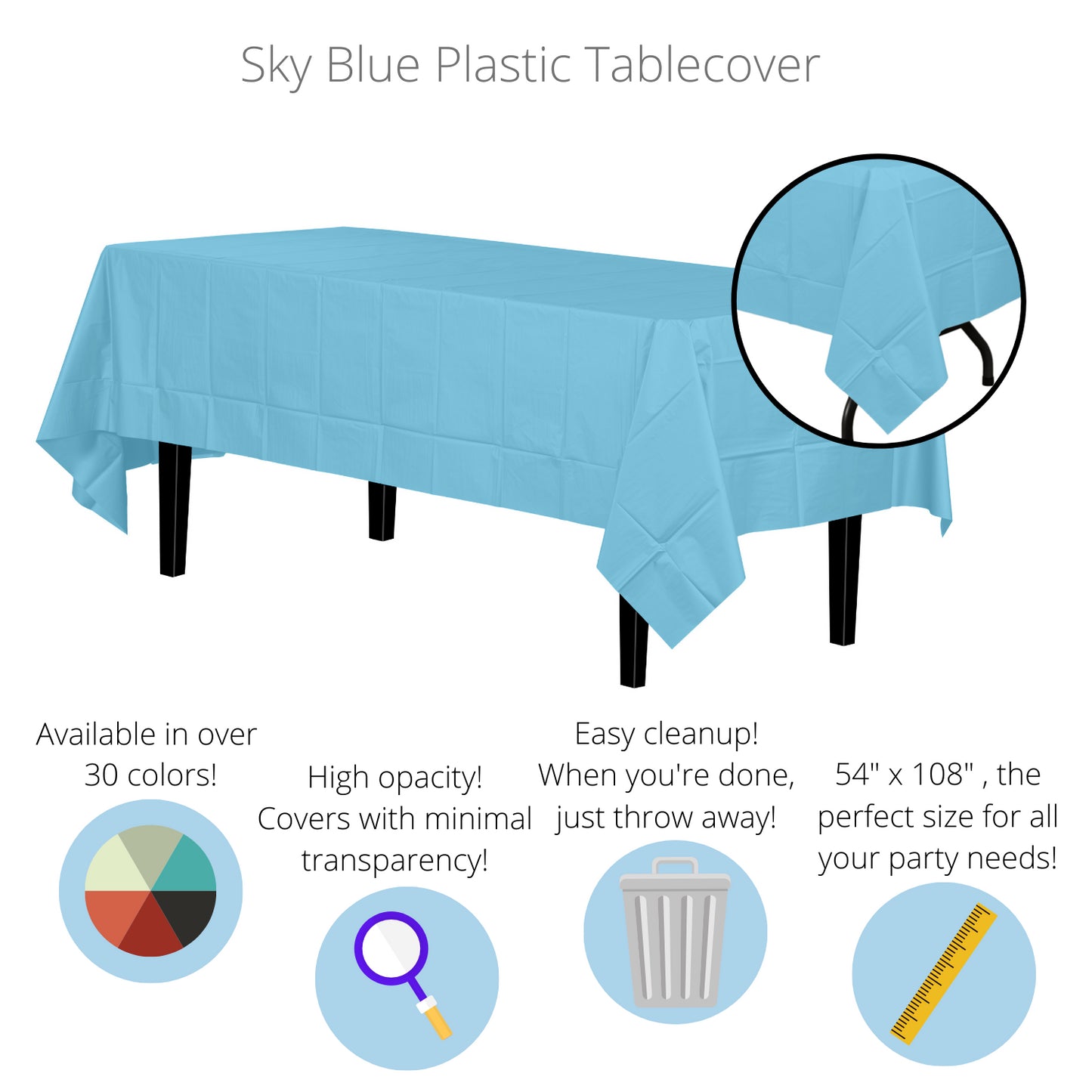 Sky Blue Table Cover