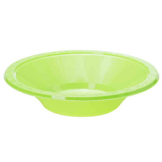 Case of 36 - 12 oz. Plastic Bowls 8 ct. - Lime Green