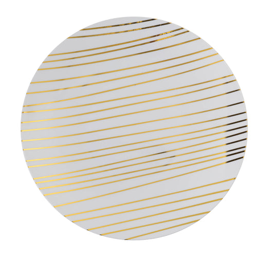8 In. Glam Design Plastic Plates - 10 Ct.