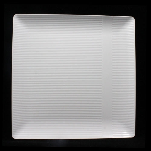 9 In. White Zen Design Plates - 10 Ct.