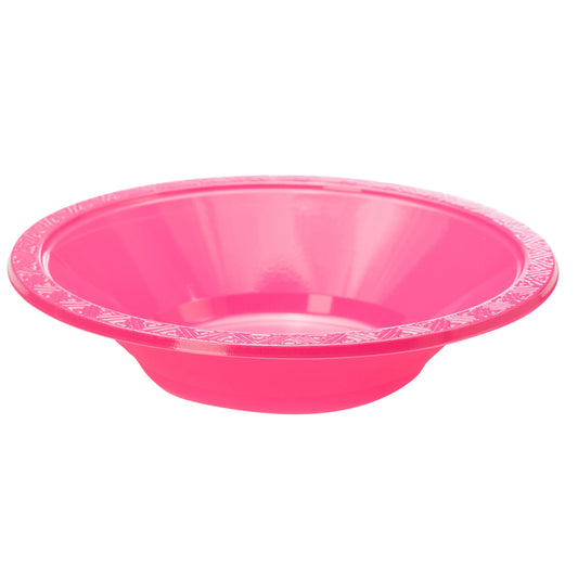 Case of 36 - 12 oz. Plastic Bowls 8 ct. - Cerise