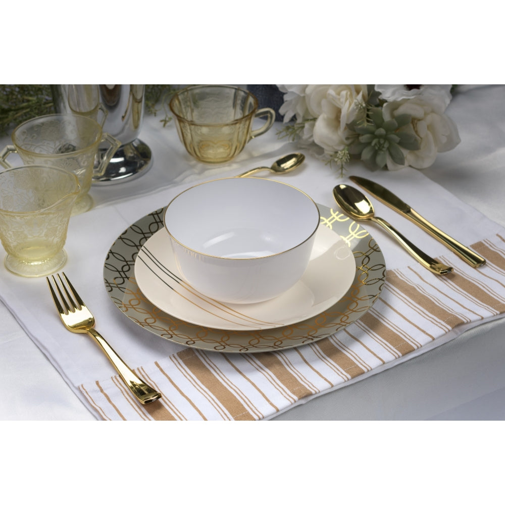 Case of 12 - 10" Motif Design Plastic Plates (10)