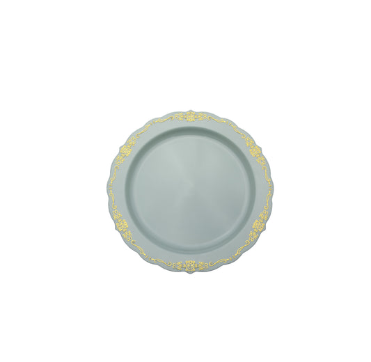 7.5 In. Robin Blue Victorian Design Plates - 20 Ct.