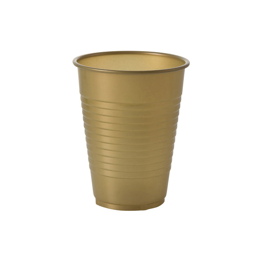 Case of 12 - 12 oz. Plastic Cups 50 ct. - Gold