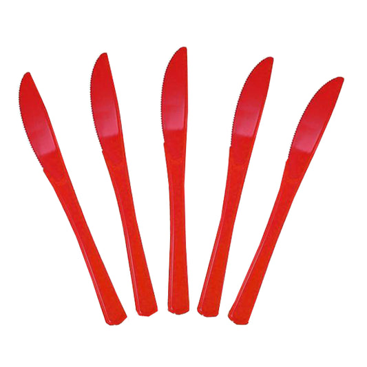 Case of 24 - Plastic Knives 50 ct. - Red