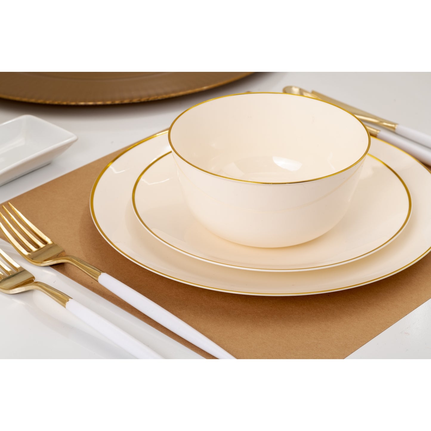 8" Classic Ivory Design Plates (10)