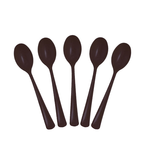 Heavy Duty Black Plastic Spoons - 50 Ct.