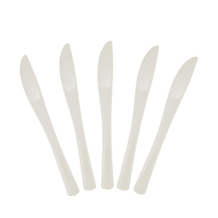Heavy Duty Ivory Plastic Knives - 50 Ct.