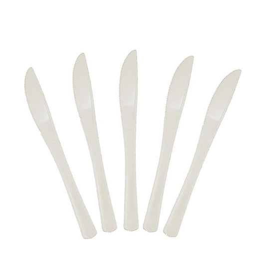 Heavy Duty Ivory Plastic Knives - 50 Ct.
