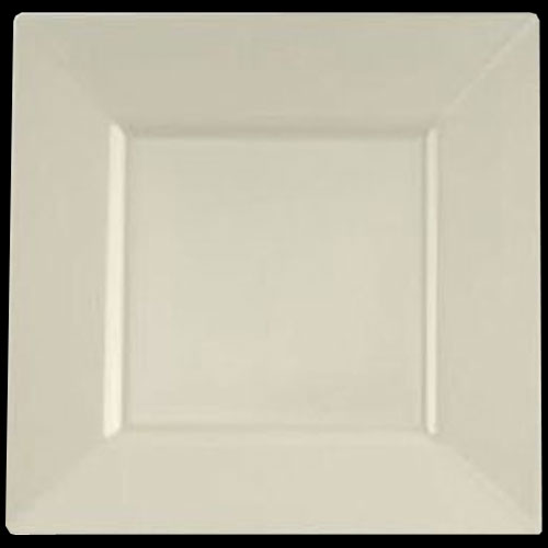 Case of 12 - 10.75" Ivory Square Plates - 10 ct.