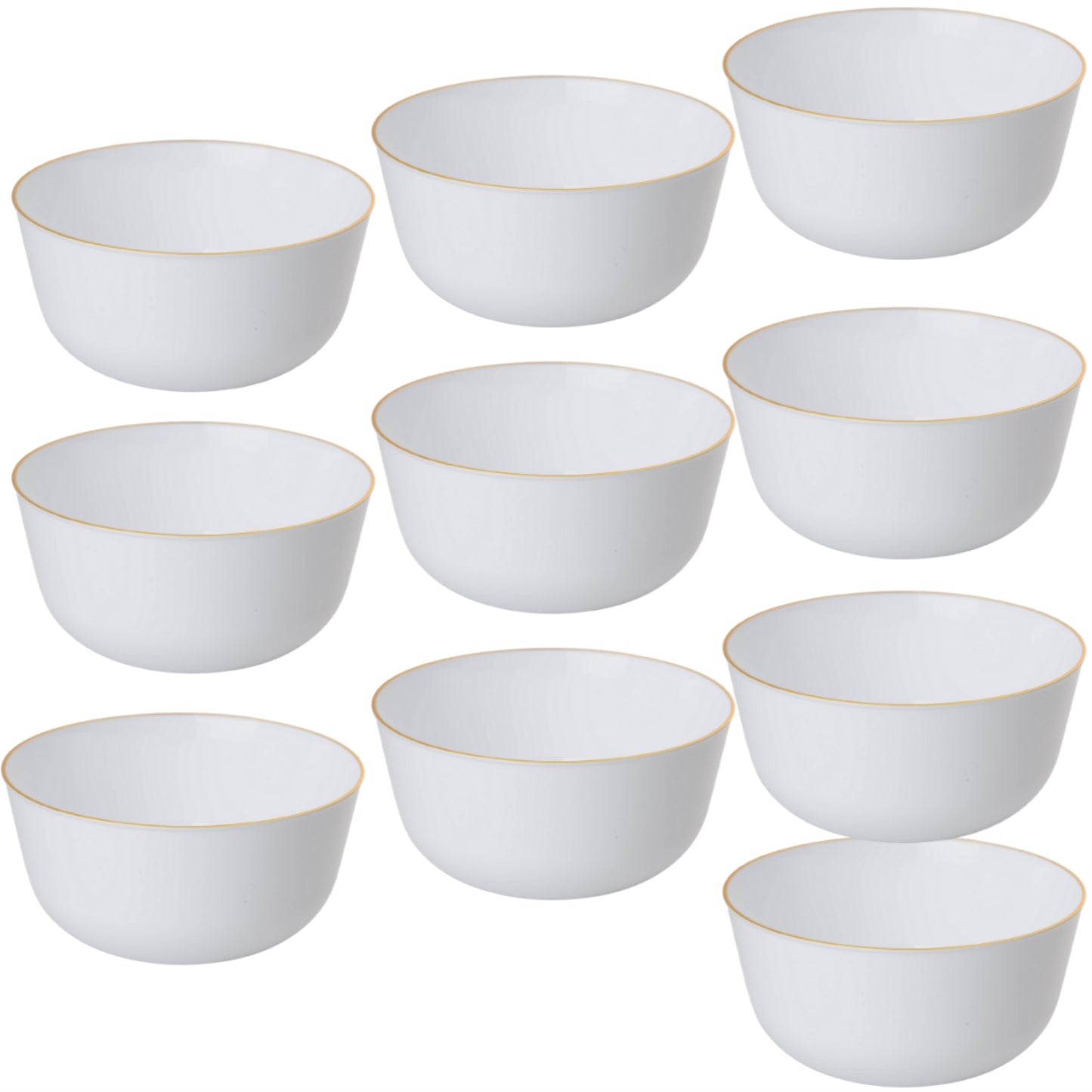 Trend Glass Look Gold Plastic Bowls - 10 Ct.