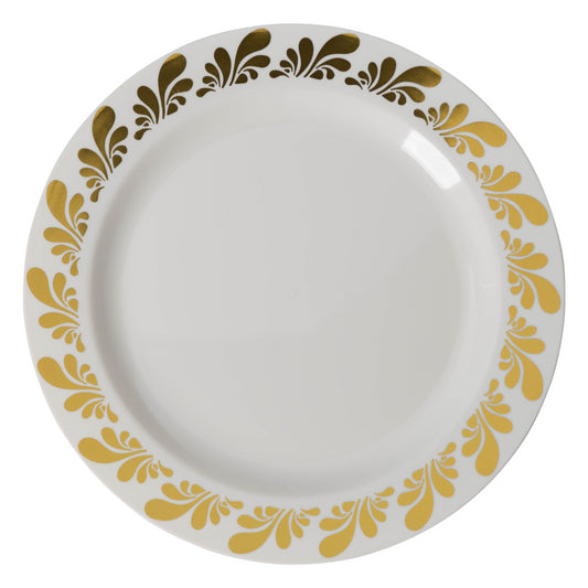 Case of 12 - 7.5" Gold Splash Premium Plates - 10 ct.
