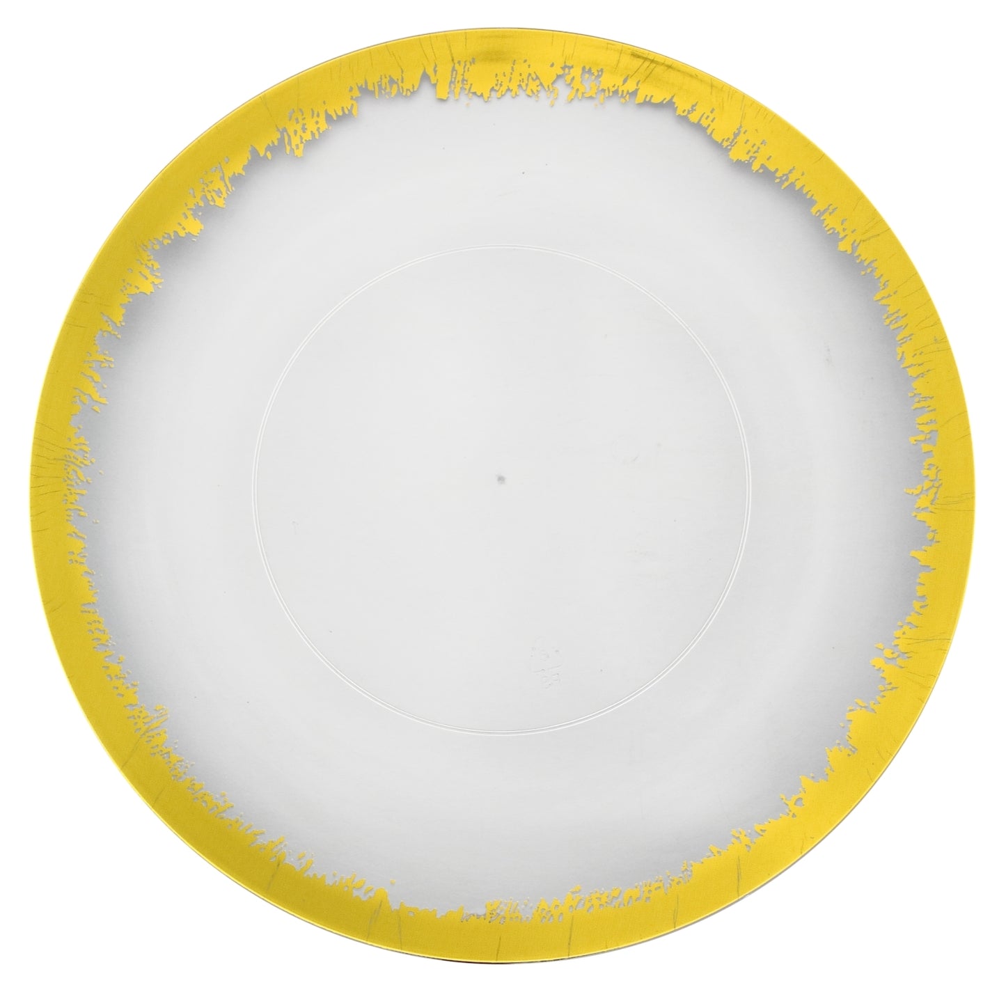 Case of 12 - 8" Gold Scratched Design Plastic Plates (10)
