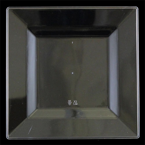 Case of 12 - 10.75" Clear Square Plates - 10 ct.