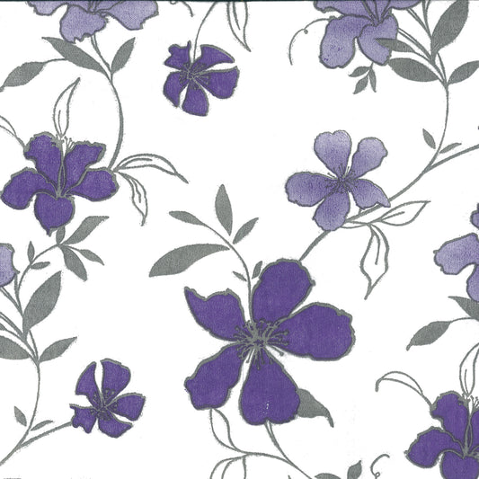 Lilac Flowers Printed Paper Napkins - 20 Ct. (1440)