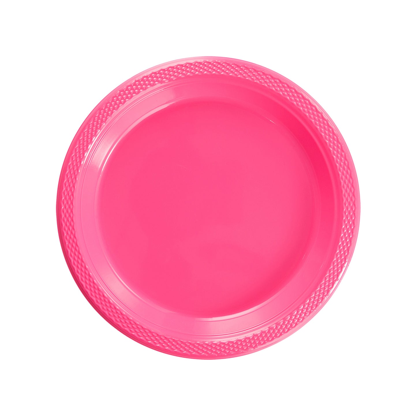 Case of 12 - 7" Plastic Plates 50 ct. - Cerise