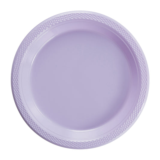 9 In. Lavender Plastic Plates - 50 Ct.