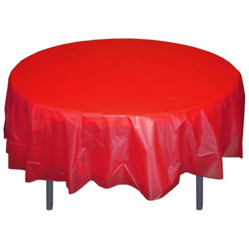 Round Red Table Cover