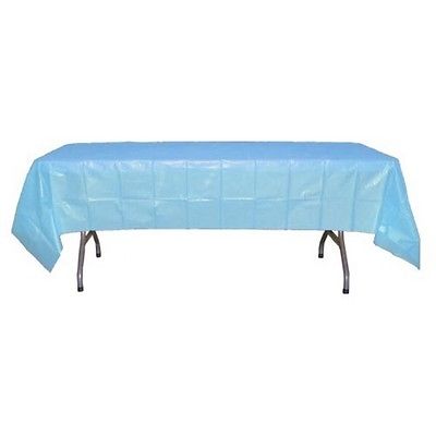 Sky Blue Plastic Table Cover 54" X 108" Case Of 96