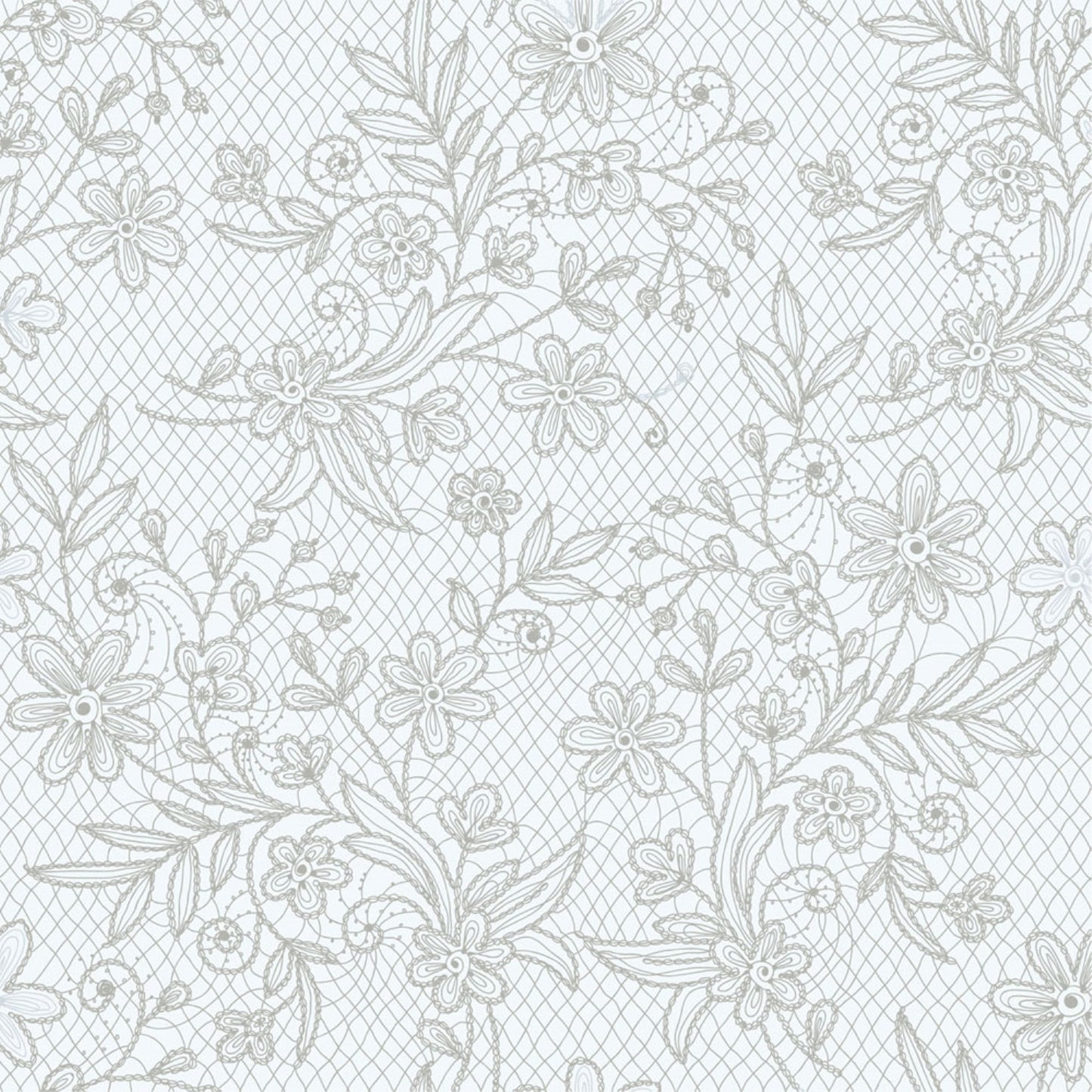 Silver Lace Table Cover