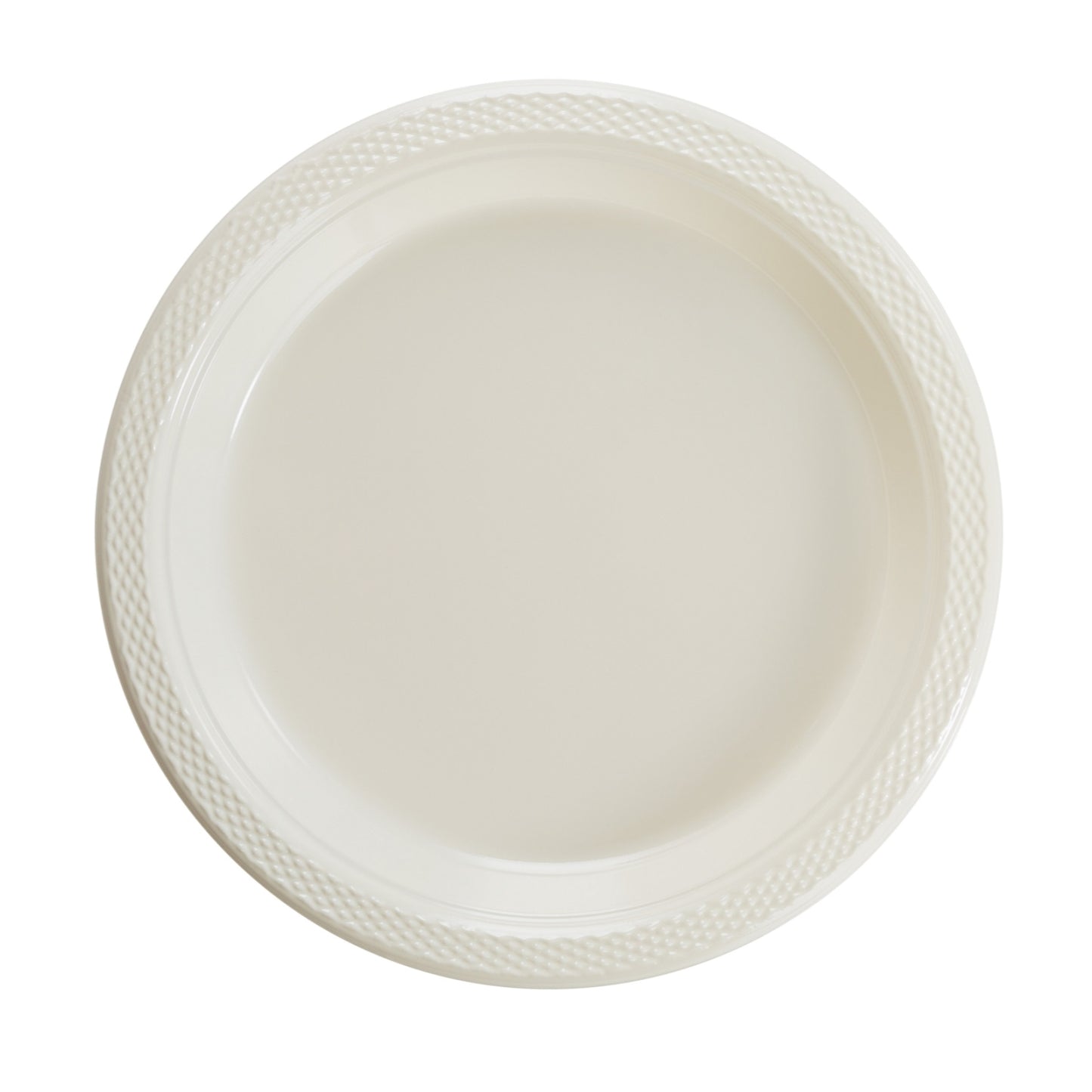 Case of 36 - 9 in. Plastic Plates 8 ct. - Ivory