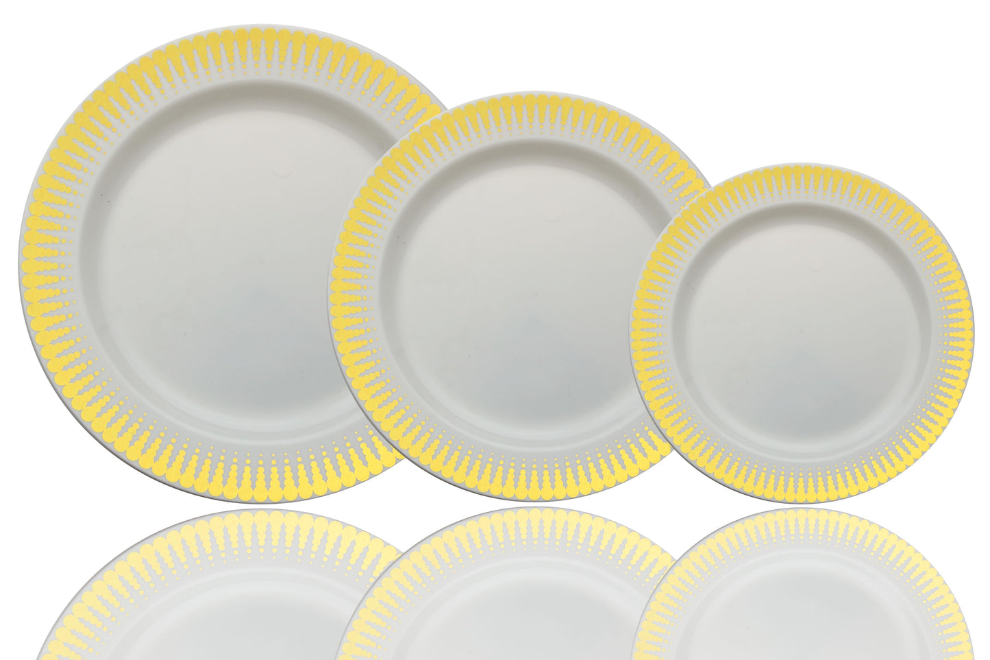 Case of 12 - 9" Gold Radial Premium Plates - 10 ct.