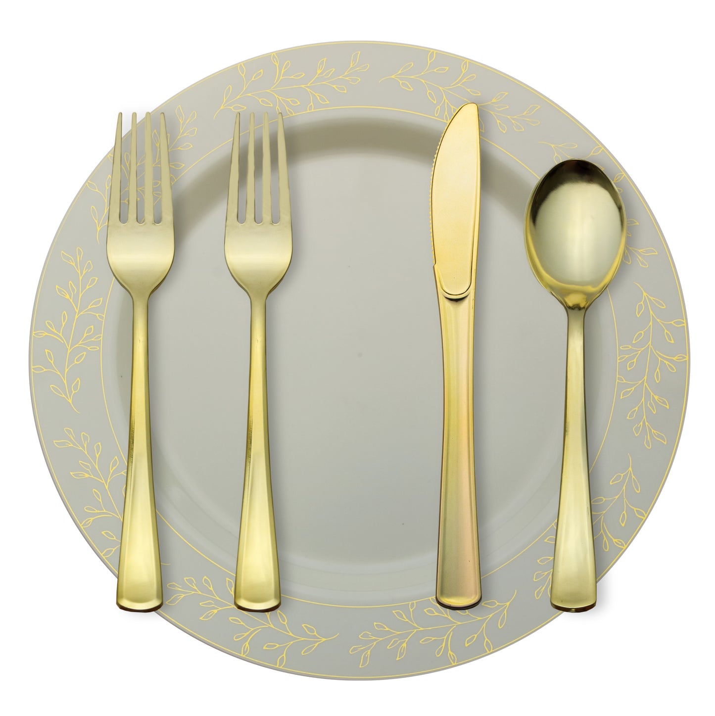 Case of 12 - 9" Gold Leaf Premium Plates - 10 ct.