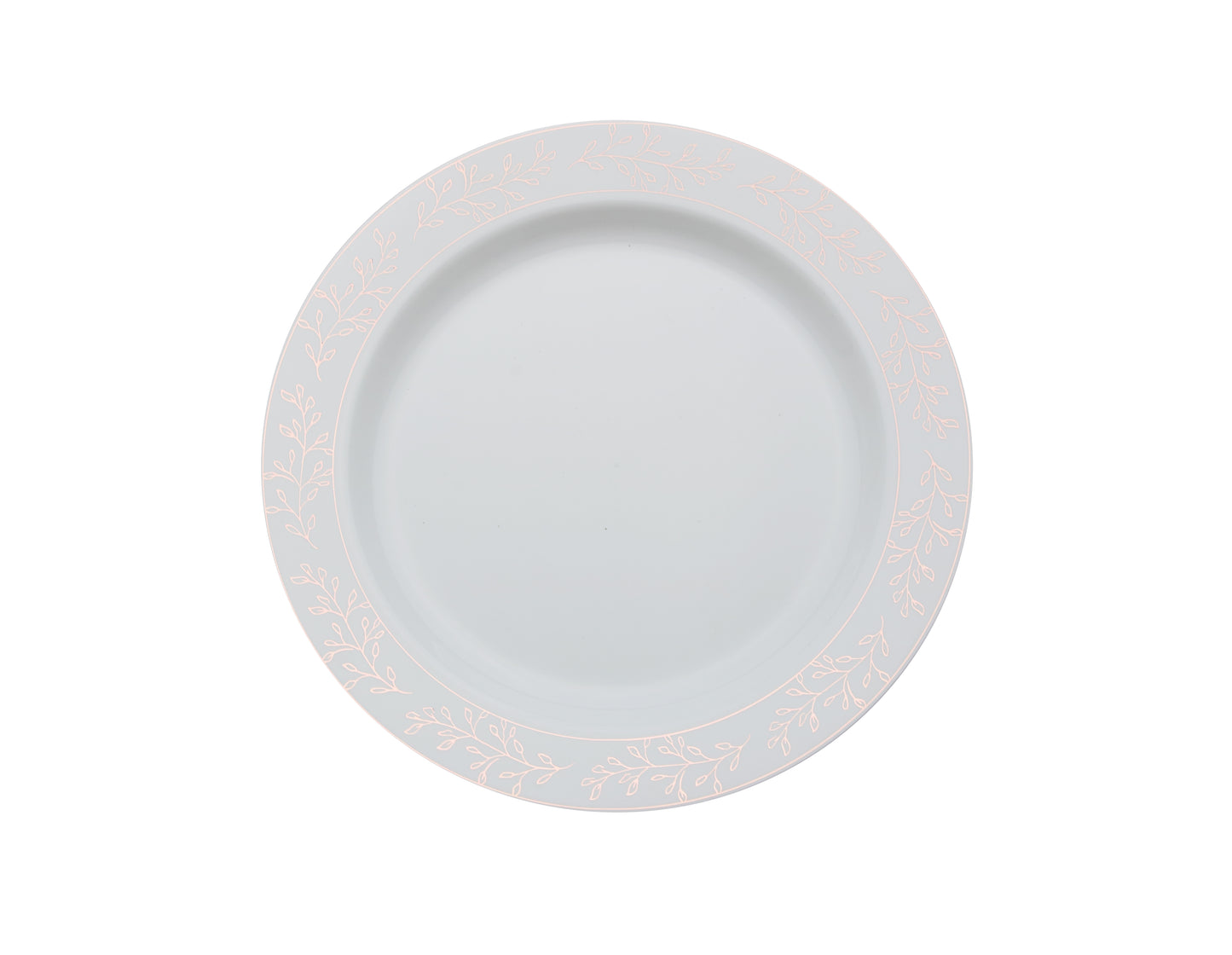 9 In. Rose Gold Leaf Premium Plates - 10 ct.