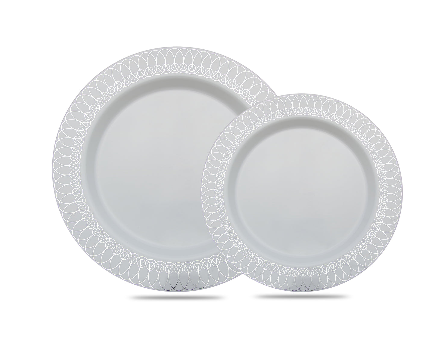 Case of 6 - Silver Ovals Plates Combo Pack - 20/20