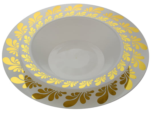 Case of 12 - Gold Splash Premium Bowls - 10 ct.
